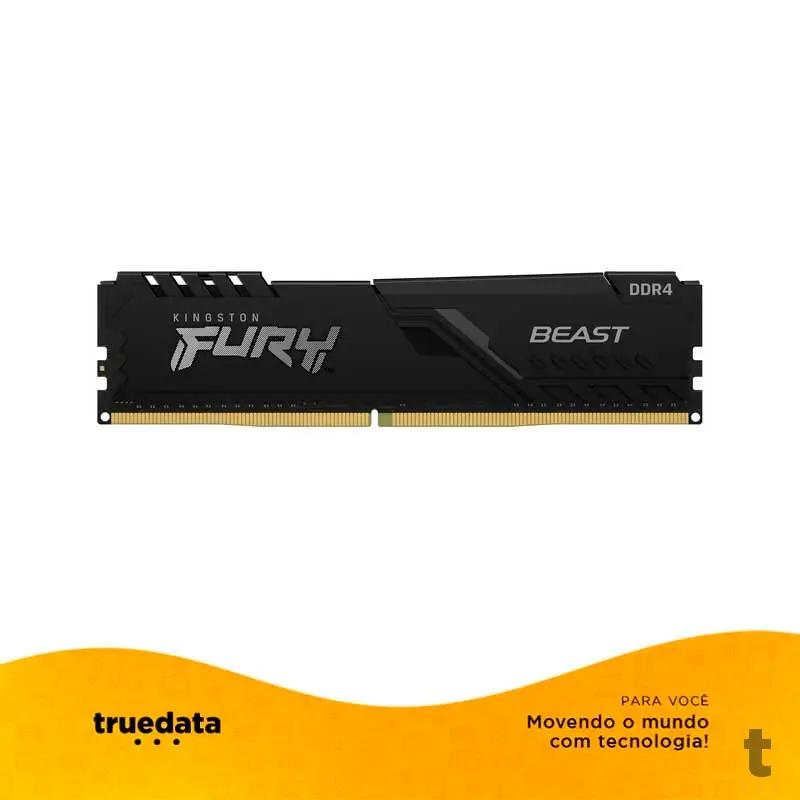 Memoria para Desktop DDR4 Gamer 4gb 2666mhz Kingston Fury Beast - KF426C16BB/4 Truedata